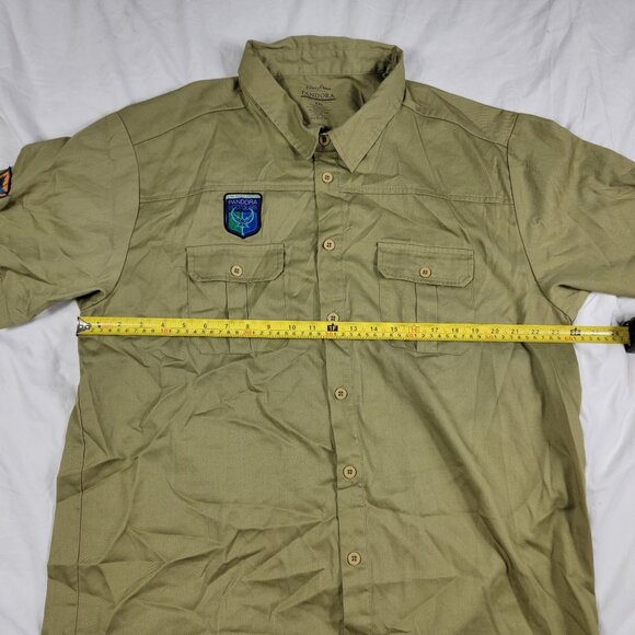 Disney Parks Pandora Mens XXL Green Button Shirt The World Of Avatar Casual - Picture 6 of 9